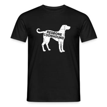 Redbone Coonhound Dog Gift - Men's T-Shirt - black - Front - AI Model Male 178 light (178cm)