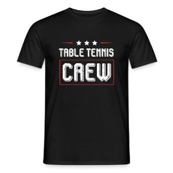 Table Tennis Crew - Männer T-Shirt - Schwarz - Vorne - AI Model Male 178 light (178cm)