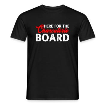 Here For The Charcuterie Board 15 - Men's T-Shirt - black - Front - AI Model Male 178 light (178cm)
