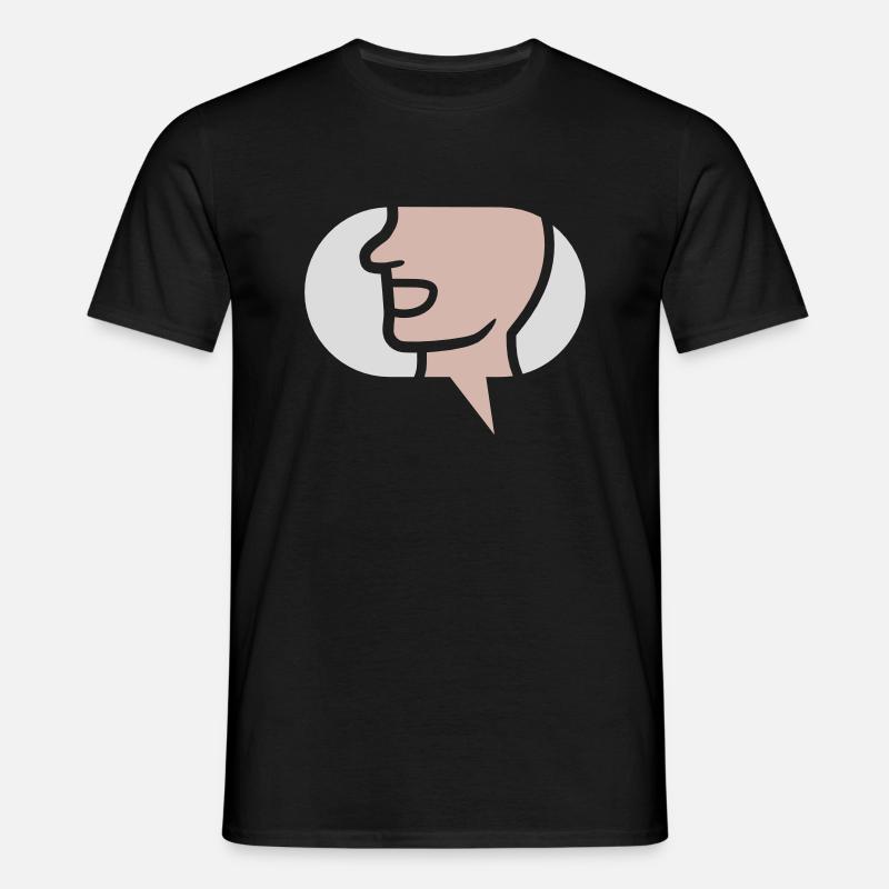 Chat Simple Symbol Speech Bubble - Men's T-Shirt - black