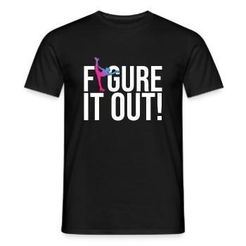 Figure It Out Ice Skating Figure Skating Ice Skate - Männer T-Shirt - Schwarz - Vorne - AI Model Male 178 light (178cm)