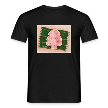 Plätzchen Wehnachten - Männer T-Shirt - Schwarz - Vorne - AI Model Male 178 light (178cm)