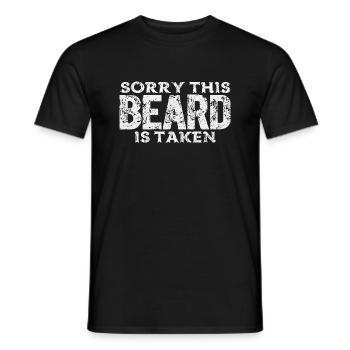 Sorry this Beard is taken - Men's T-Shirt - black - Front - AI Model Male 178 light (178cm)