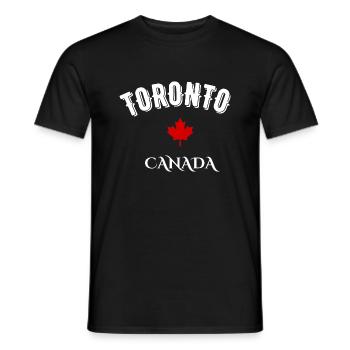 Toronto Canada - Men's T-Shirt - black - Front - AI Model Male 178 light (178cm)