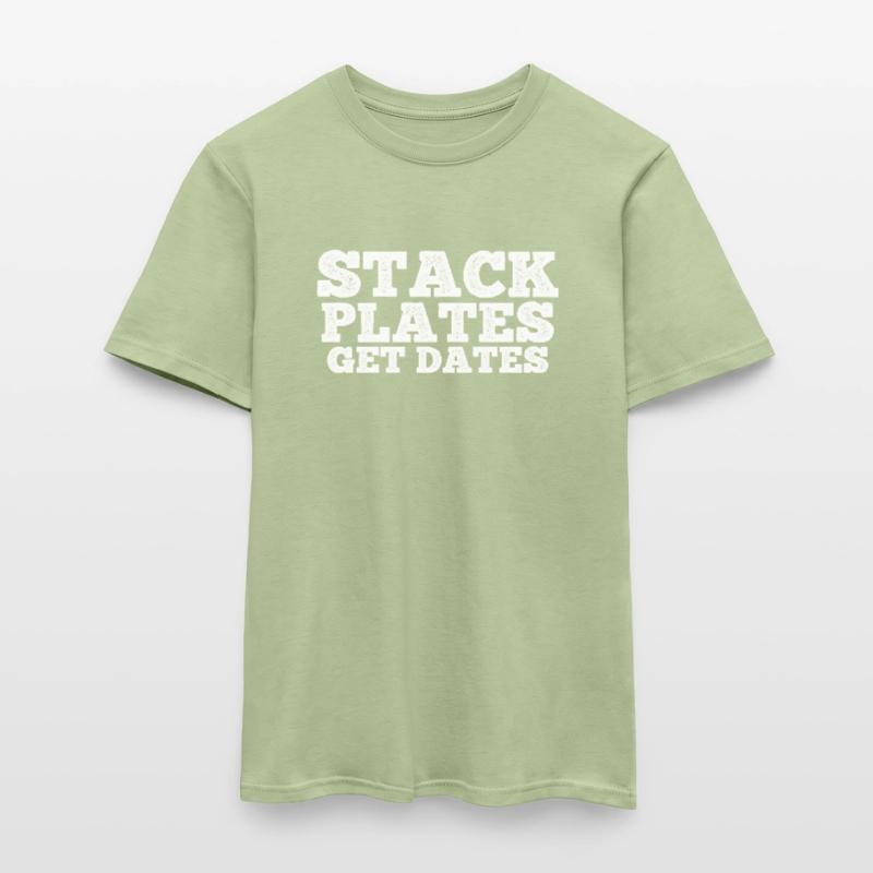 Stack Plates Get Dates 7 Männer T-Shirt