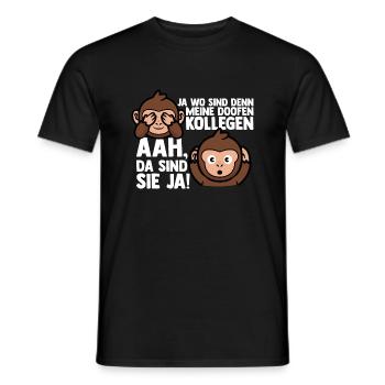 Doofe Kollegen Arbeitsplatz Lustiger Spruch Arbeit - Männer T-Shirt - Schwarz - Vorne - AI Model Male 178 light (178cm)