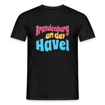 brandeburg an der havel - Männer T-Shirt - Schwarz - Vorne - AI Model Male 178 light (178cm)
