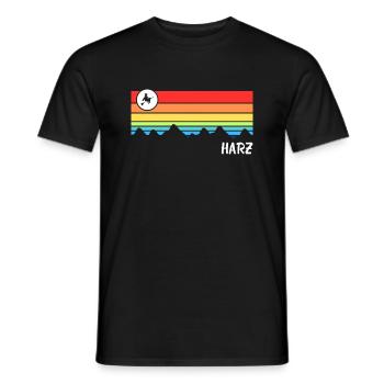 Harz Gebirge Sachsen-Anhalt Brocken Urlaub - Männer T-Shirt - Schwarz - Vorne - AI Model Male 178 light (178cm)