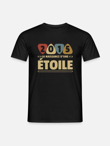 2015 date de naissance / anniversaire année 2015 - T-shirt homme - noir
