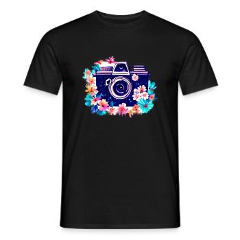 Photographer Camera Funny Photographing Photographer - Men's T-Shirt - black - Front - AI Model Male 178 light (178cm)