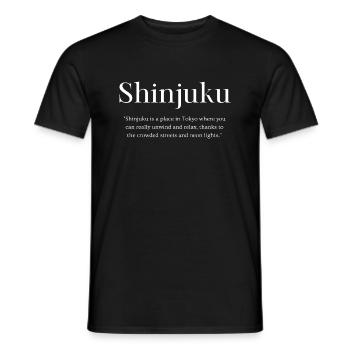 Shinjuku Tokio Japan Englisch - Männer T-Shirt - Schwarz - Vorne - AI Model Male 178 light (178cm)