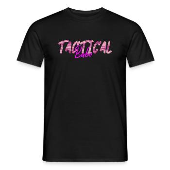 Tactical babe - camouflage pink - Men's T-Shirt - black - Front - AI Model Male 178 light (178cm)