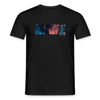 Mignon Anime Fille Lettrage - T-shirt homme - noir - Devant - AI Model Male 178 light (178cm)