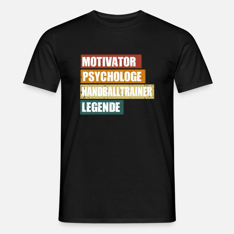 Handballtrainer Spruch - Männer T-Shirt - Schwarz
