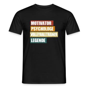 Lustiger Volleyballtrainer Spruch - Männer T-Shirt - Schwarz - Vorne - AI Model Male 178 light (178cm)