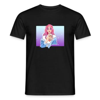Coffee Girl - Männer T-Shirt - Schwarz - Vorne - AI Model Male 178 light (178cm)