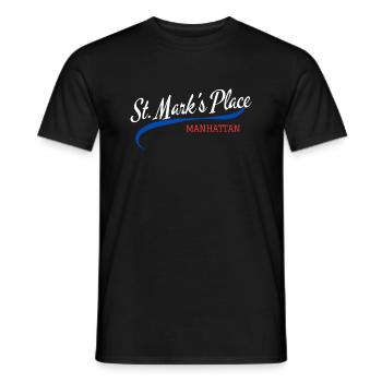 Neighborhood Series – St Mark s Place - Männer T-Shirt - Schwarz - Vorne - AI Model Male 178 light (178cm)
