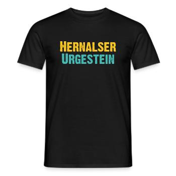 Hernalser Urgestein - Wiener Bezirks, Ureinwohner - Männer T-Shirt - Schwarz - Vorne - AI Model Male 178 light (178cm)