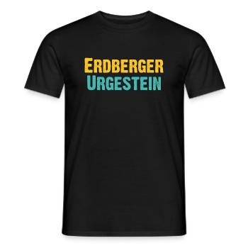 Erdberger Urgestein - Wiener Bezirksteil - Männer T-Shirt - Schwarz - Vorne - AI Model Male 178 light (178cm)