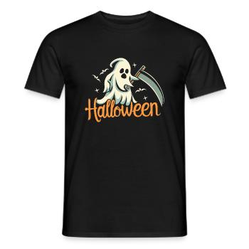 Halloween Geist der Sense - Männer T-Shirt - Schwarz - Vorne - AI Model Male 178 light (178cm)