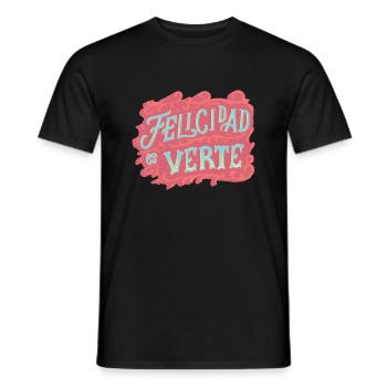 Felicidad es verte - Camiseta hombre - negro - delante - AI Model Male 178 light (178cm)