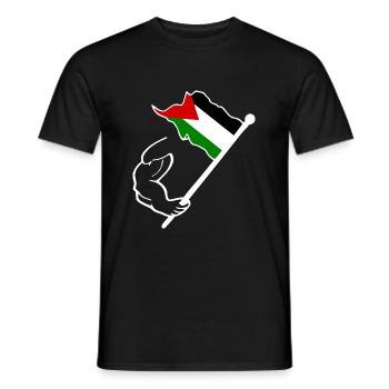 Free palestine - T-shirt homme - noir - Devant - AI Model Male 178 light (178cm)