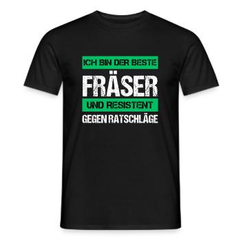 Resistenter Fräser - Männer T-Shirt - Schwarz - Vorne - AI Model Male 178 light (178cm)