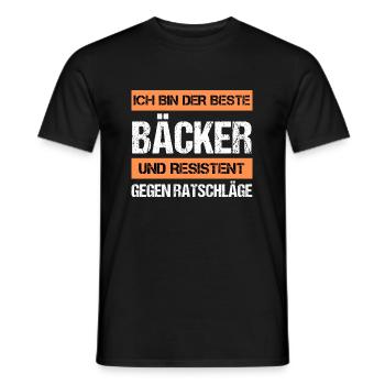Boulanger résistant - T-shirt homme - noir - Devant - AI Model Male 178 light (178cm)