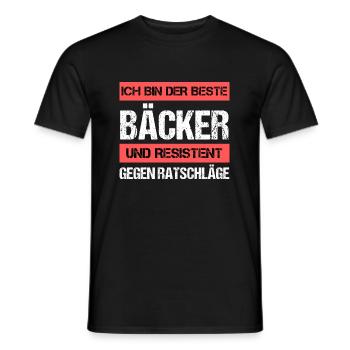 Boulanger résistant - T-shirt homme - noir - Devant - AI Model Male 178 light (178cm)