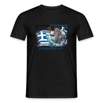 Pour Poséidon, la Grèce est son bureau à domicile - T-shirt homme - noir - Devant - AI Model Male 178 light (178cm)