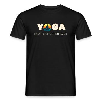 Yoga Meditation Lover Zen Focus Spiritual Buddhism - Männer T-Shirt - Schwarz - Vorne - AI Model Male 178 light (178cm)
