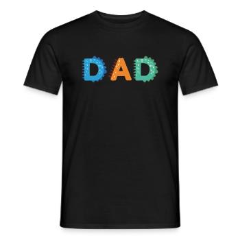 Dad of the Birthday Monster 1st Birthday Family - Men's T-Shirt - black - Front - AI Model Male 178 light (178cm)