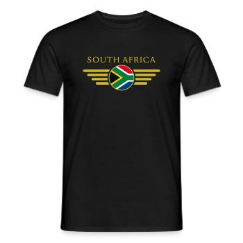 J’aime l’Afrique du Sud, T-Shirt Design Style Élégance - T-shirt homme - noir - Devant - AI Model Male 178 light (178cm)