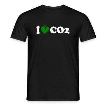 I love co2 - Männer T-Shirt - Schwarz - Vorne - AI Model Male 178 light (178cm)