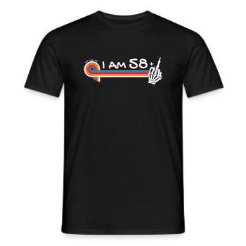 J’ai 58 ans Plus majeur - 59e anniversaire - T-shirt homme - noir - Devant - AI Model Male 178 light (178cm)