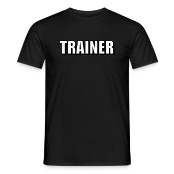 Trainer - Männer T-Shirt - Schwarz - Vorne - AI Model Male 178 light (178cm)