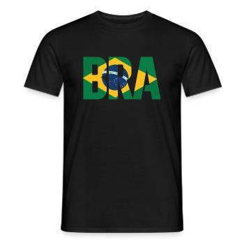 Brazil - Men's T-Shirt - black - Front - AI Model Male 178 light (178cm)