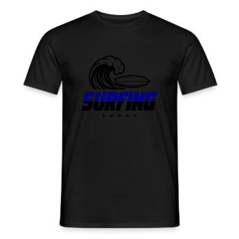 Surfing Surfboard - Männer T-Shirt - Schwarz - Vorne - AI Model Male 178 light (178cm)