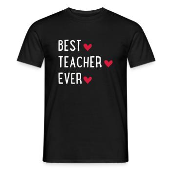 Bester Lehrer / Beste Lehrerin - Männer T-Shirt - Schwarz - Vorne - AI Model Male 178 light (178cm)