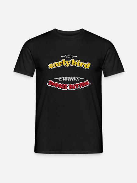 Schlummertaste Rebell - Männer T-Shirt - Schwarz