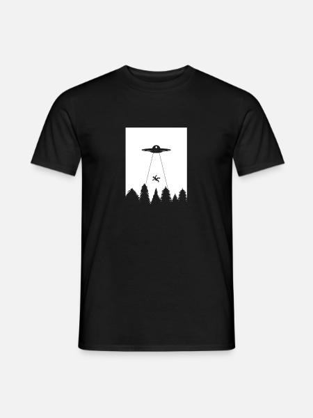 Fliegende Untertasse Ufo Alien shirt Geschenk - Männer T-Shirt - Schwarz