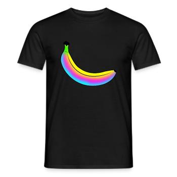 neon banana - Men's T-Shirt - black - Front - AI Model Male 178 light (178cm)