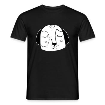 Tête de chien visage de chien - T-shirt homme - noir - Devant - AI Model Male 178 light (178cm)