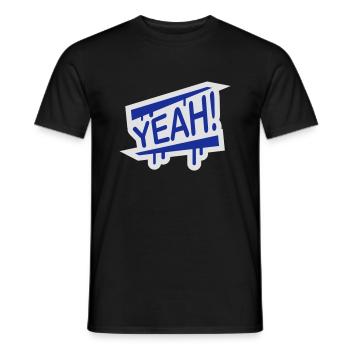 yeah_1f2 - T-shirt homme - noir - Devant - AI Model Male 178 light (178cm)