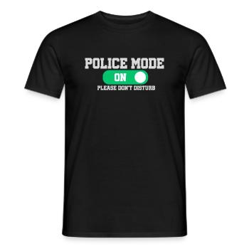Polizei Modus an Nicht stören - Männer T-Shirt - Schwarz - Vorne - AI Model Male 178 light (178cm)