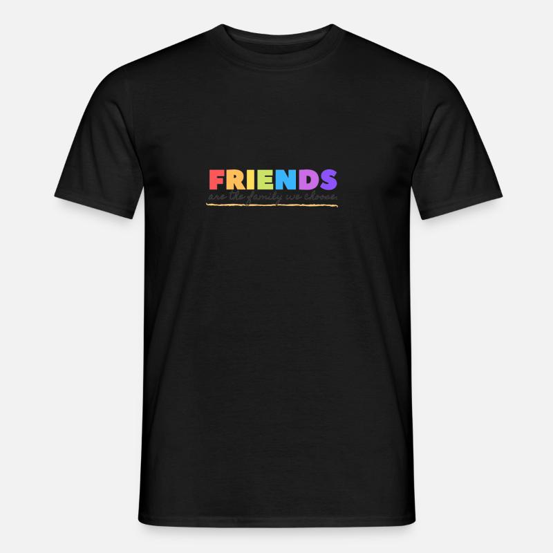 Freunde - Männer T-Shirt - Schwarz