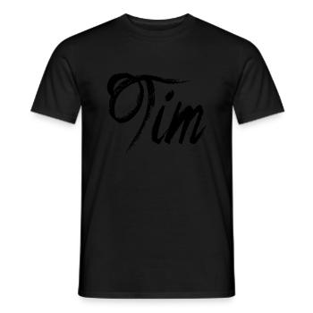 Tim - T-shirt homme - noir - Devant - AI Model Male 178 light (178cm)