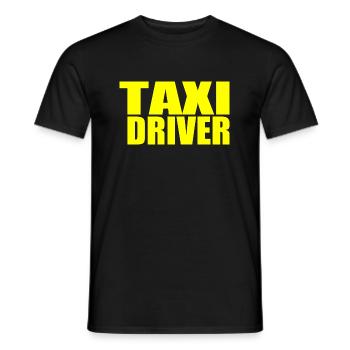 taxi driver - Men's T-Shirt - black - Front - AI Model Male 178 light (178cm)