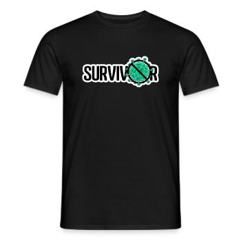 I survived - Men's T-Shirt - black - Front - AI Model Male 178 light (178cm)