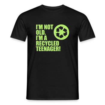 Adolescente reciclado - Camiseta hombre - negro - delante - AI Model Male 178 light (178cm)
